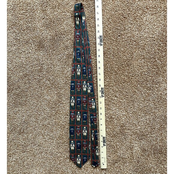 Bill Walker Clothier Men’s Silk Necktie Christmas Nutcrackers Made In USA - Picture 2 of 6